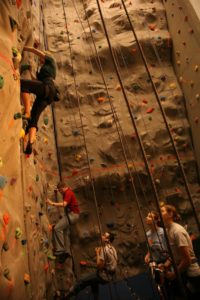 Making friends at the OA Climbing Wall